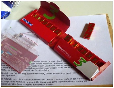 Mentos ausgepackt